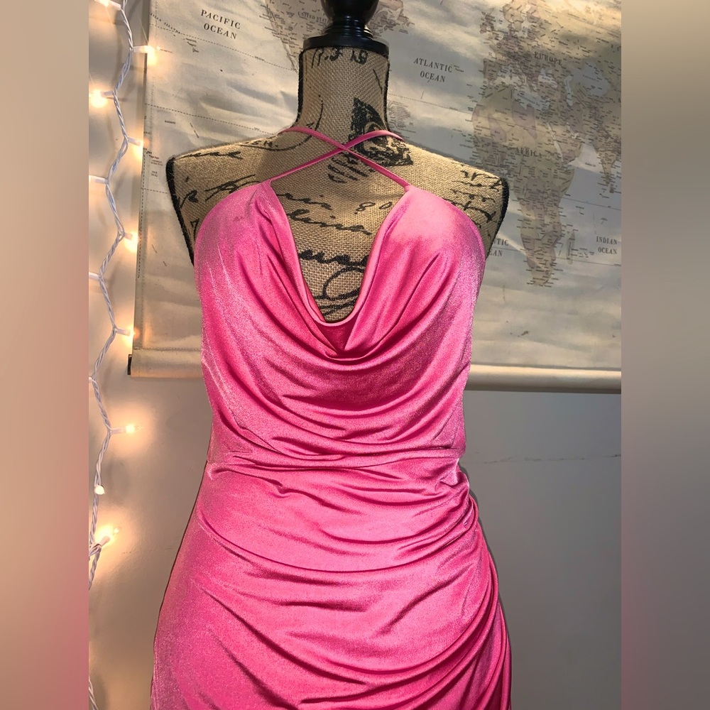 Vibrant pink bodycon dress